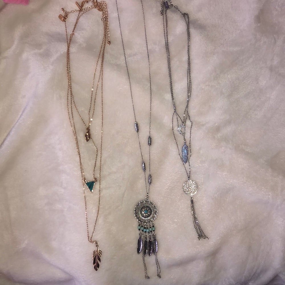 Three aeropostale long-tiered necklaces!!